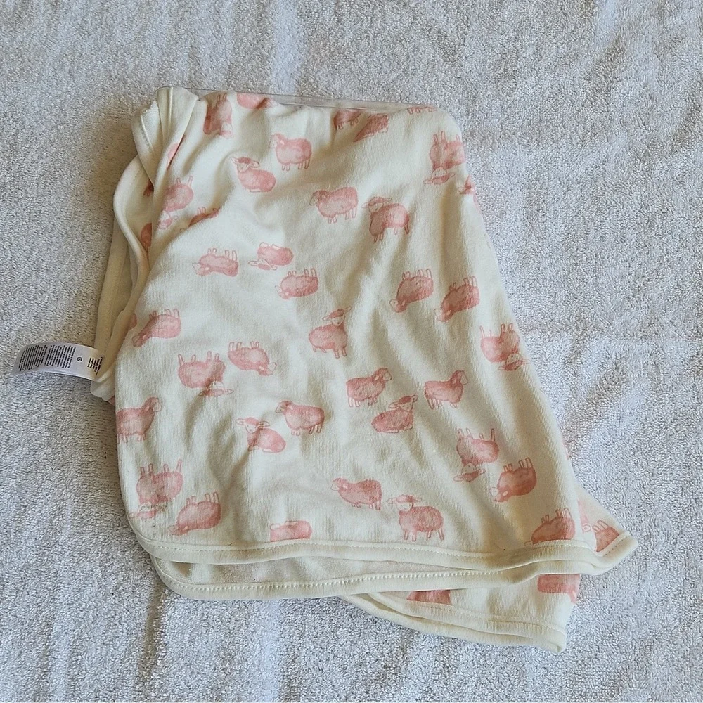 Carter's Just One You Receiving Blanket One Size White/Pink Pig Cotton Blend